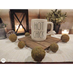 Rae Dunn White HOT CHICK Coffee Tea Mug Easter NEW